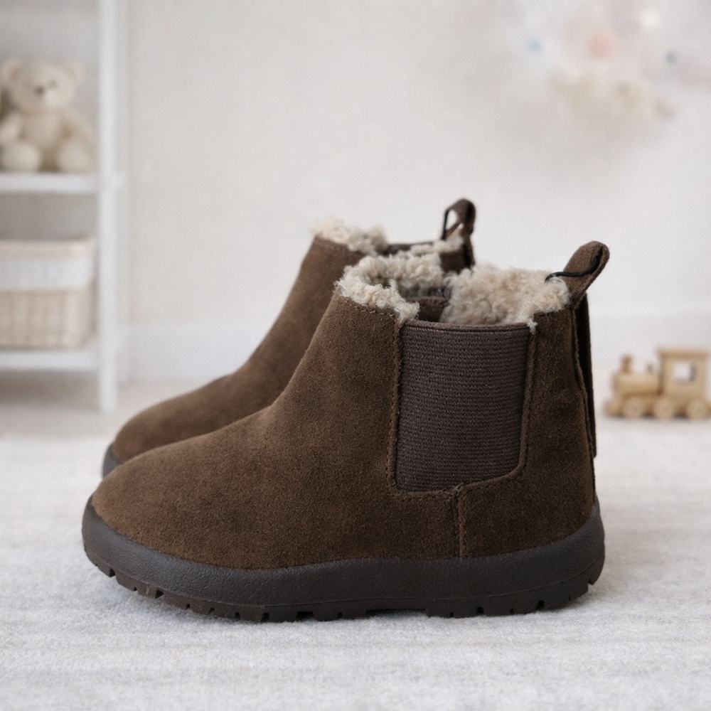 Zara Toddler Boys Lined Slip On Boots Sz 9